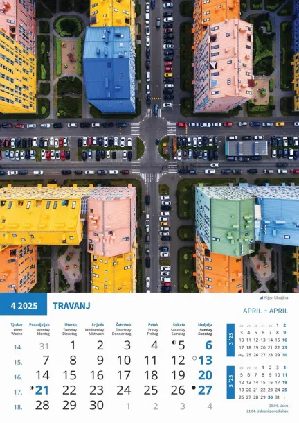  "BISERI SVIJETA" color calendar Color