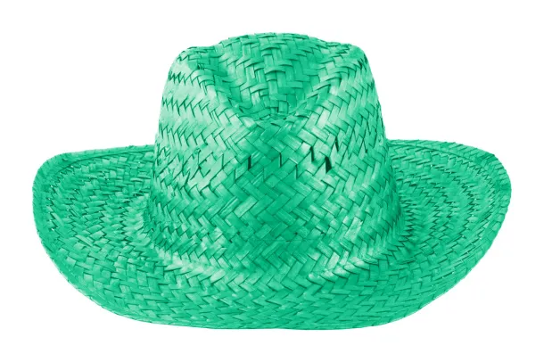 Splash straw hat Green