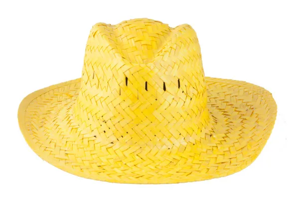 Splash straw hat Yellow