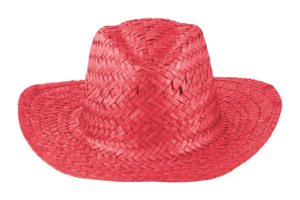 Splash straw hat Red