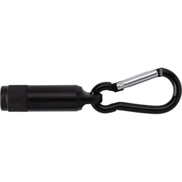  Mini torch 1 LED with carabiner Crna