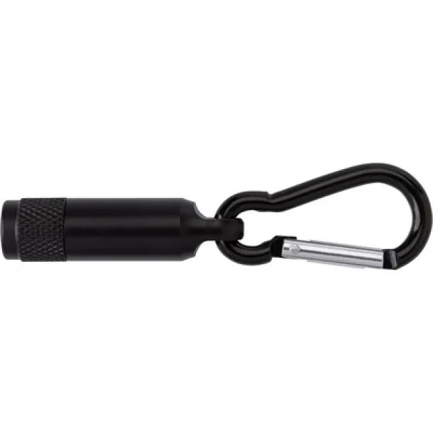  Mini torch 1 LED with carabiner Crna
