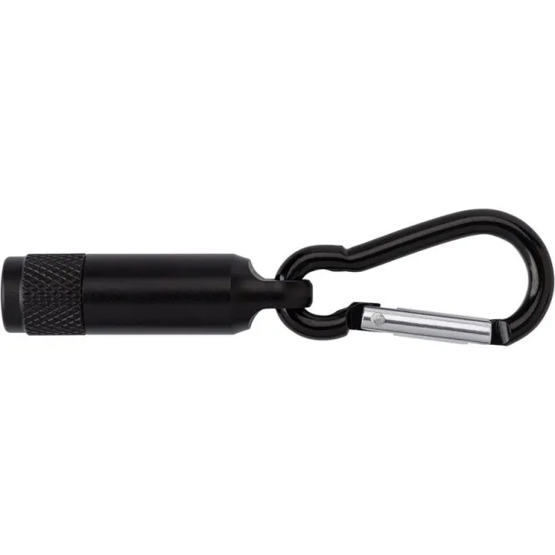  Mini torch 1 LED with carabiner Crna