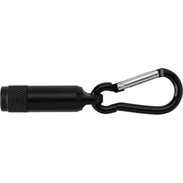  Mini torch 1 LED with carabiner Crna
