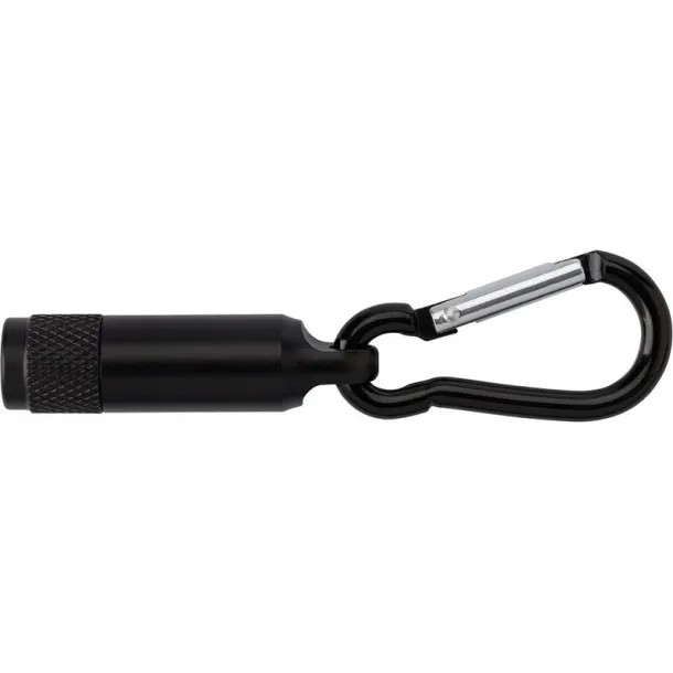  Mini torch 1 LED with carabiner Crna