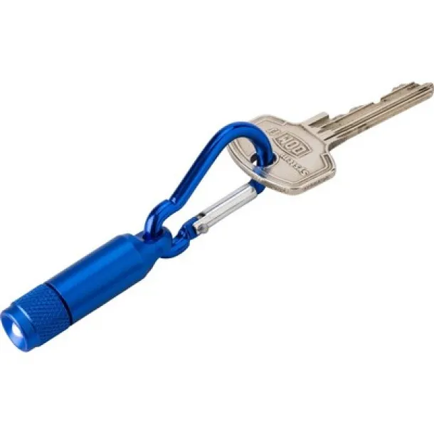  Mini torch 1 LED with carabiner blue