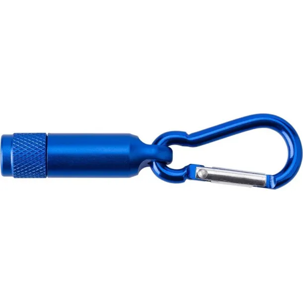 Mini torch 1 LED with carabiner Plava