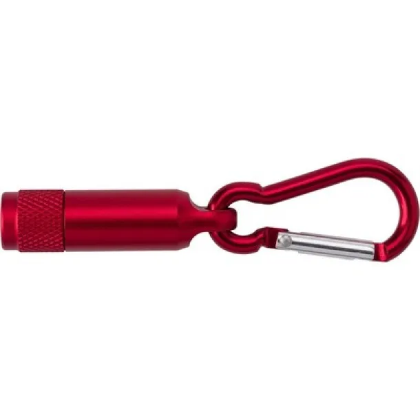  Mini torch 1 LED with carabiner Crvena