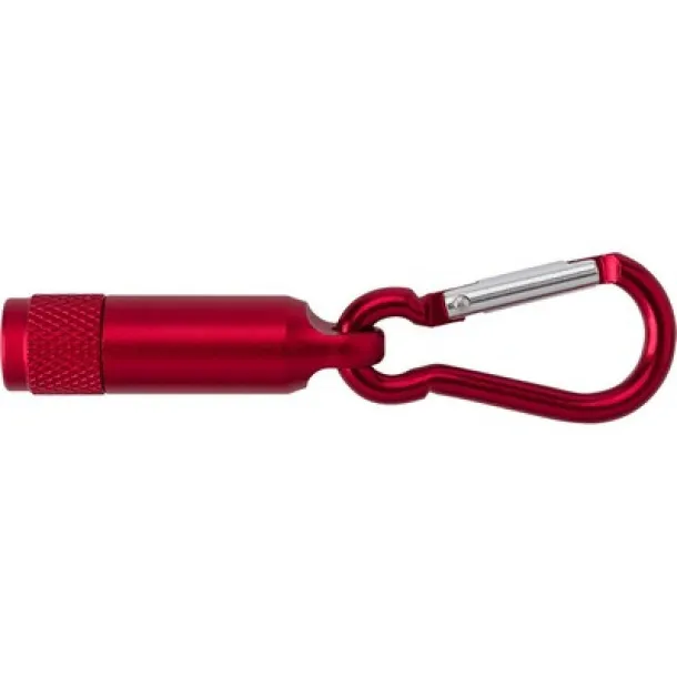  Mini torch 1 LED with carabiner Crvena