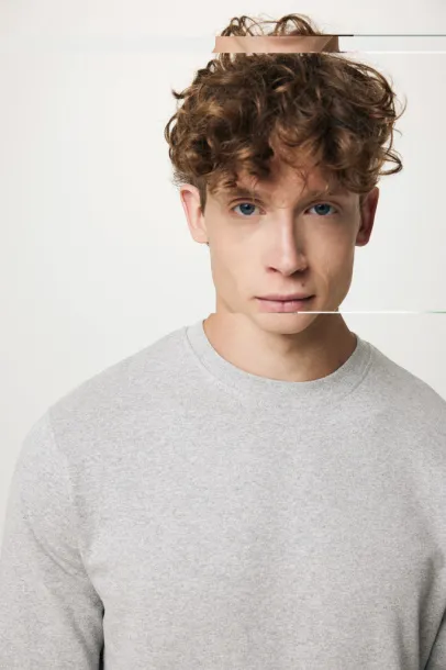  Iqoniq Etosha lightweight recycled cotton crew neck - iqoniq light heather grey