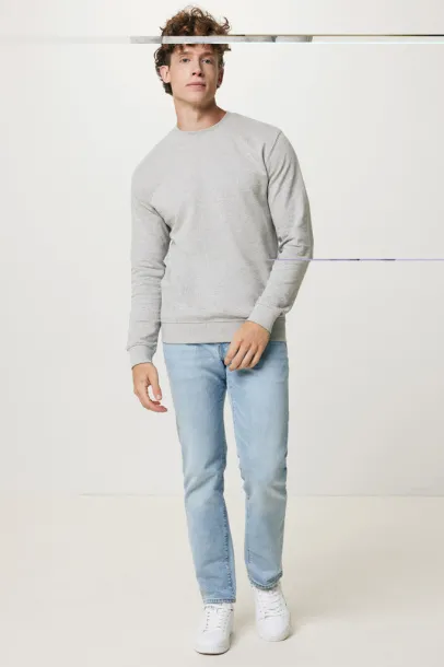  Iqoniq Etosha lightweight recycled cotton crew neck - iqoniq light heather grey