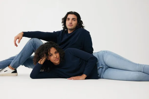  Iqoniq Etosha lightweight recycled cotton crew neck - iqoniq navy