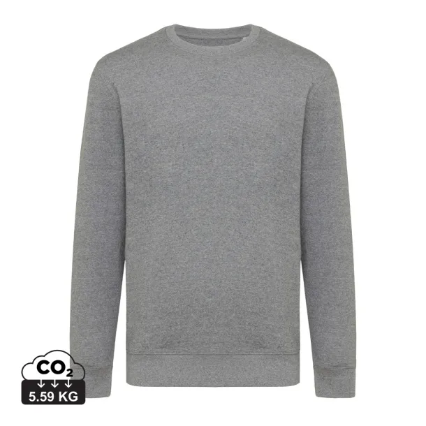 Iqoniq Etosha lightweight recycled cotton crew neck - iqoniq light heather anthracite