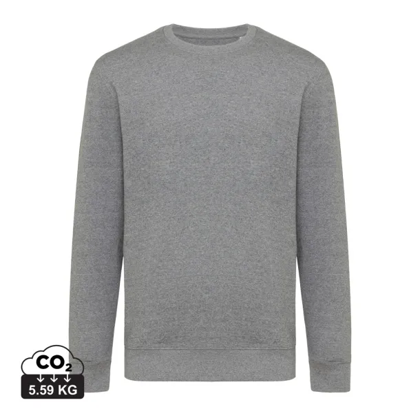  Iqoniq Etosha lightweight recycled cotton crew neck - iqoniq light heather anthracite