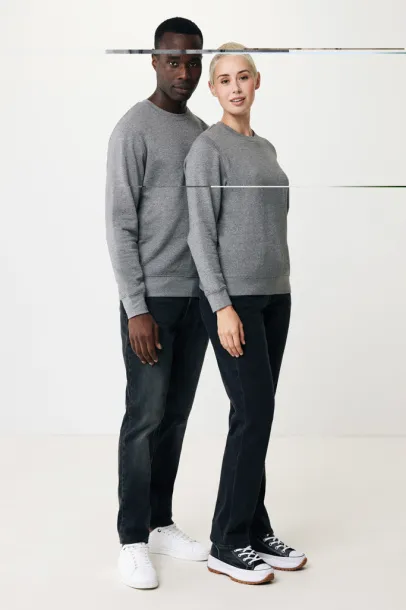  Iqoniq Etosha lightweight recycled cotton crew neck - iqoniq light heather anthracite