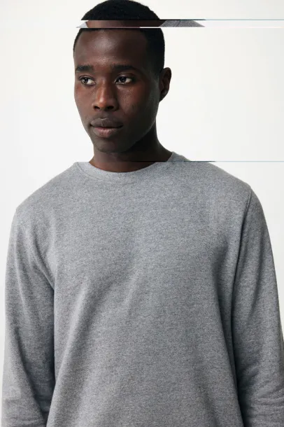  Iqoniq Etosha lightweight recycled cotton crew neck - iqoniq light heather anthracite