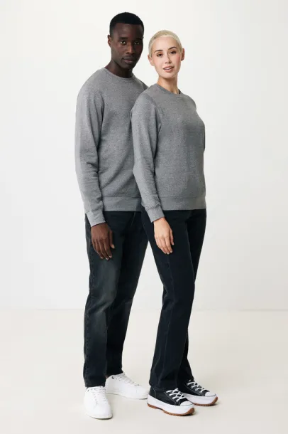  Iqoniq Etosha lightweight recycled cotton crew neck - iqoniq light heather anthracite