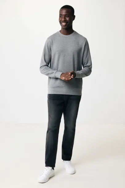 Iqoniq Etosha lightweight recycled cotton crew neck - iqoniq light heather anthracite