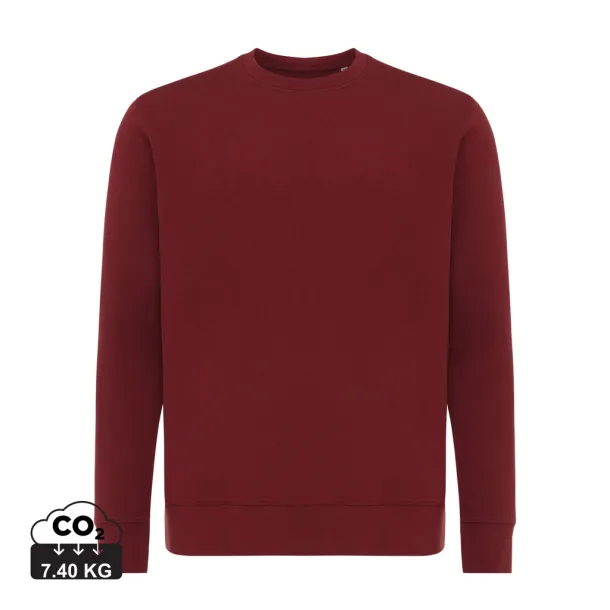  Iqoniq Etosha lightweight recycled cotton crew neck - iqoniq burgundy