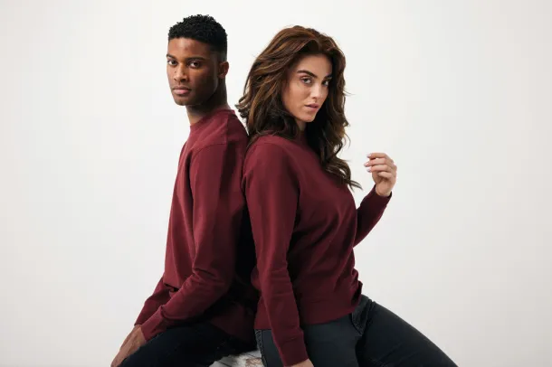  Iqoniq Etosha lightweight recycled cotton crew neck - iqoniq burgundy