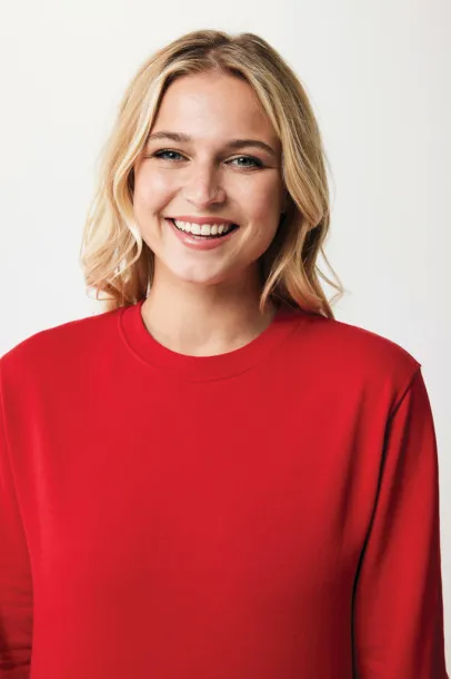  Iqoniq Etosha lightweight recycled cotton crew neck - iqoniq Crvena