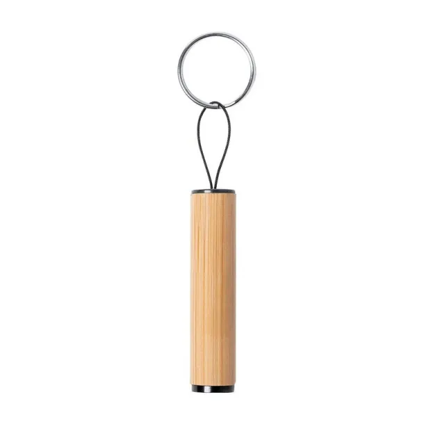  Bamboo keyring, 1 LED light wood