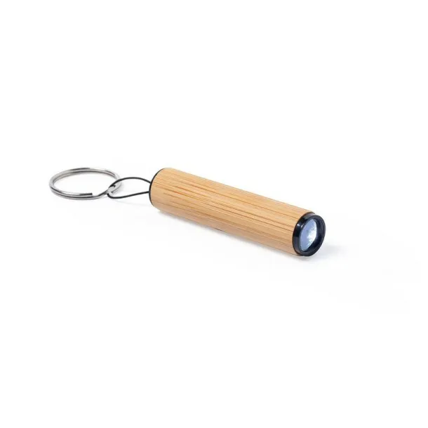  Bamboo keyring, 1 LED light wood