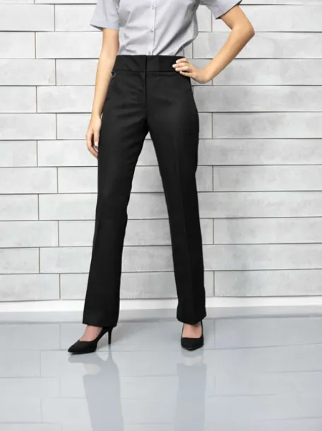  EXTRA LONG LADIES FLAT FRONT HOSPITALITY TROUSER - 215 g/m² - Premier Black