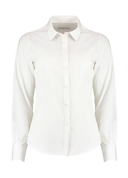  Women's Tailored Fit Poplin Shirt - Kustom Kit Bijela