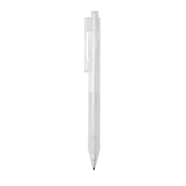  X9 frosted pen with silicon grip - XD Collection White 