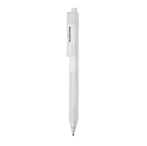  X9 frosted pen with silicon grip - XD Collection White 