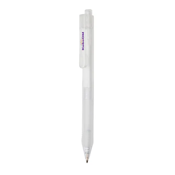  X9 frosted pen with silicon grip - XD Collection White 