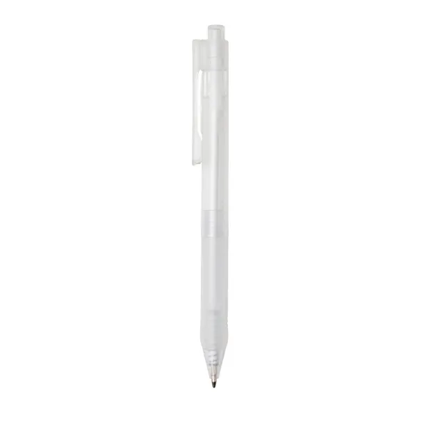  X9 frosted pen with silicon grip - XD Collection White 