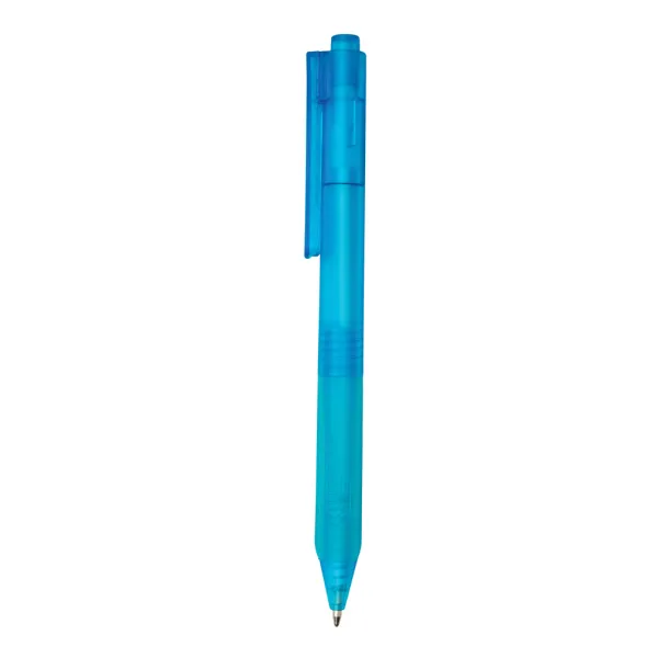  X9 frosted pen with silicon grip - XD Collection Blue 