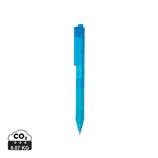  X9 frosted pen with silicon grip - XD Collection Blue 