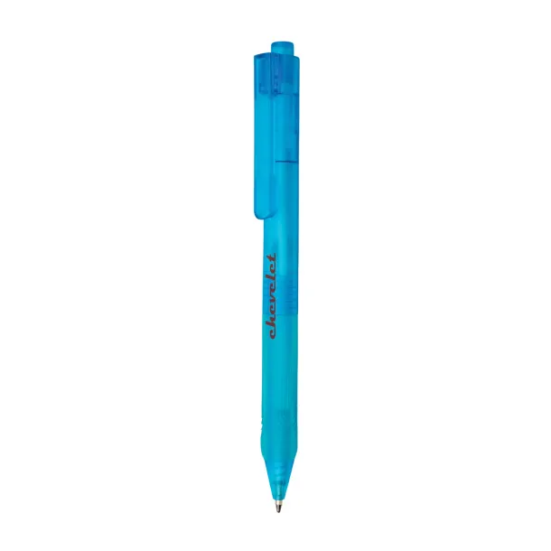  X9 frosted pen with silicon grip - XD Collection Blue 