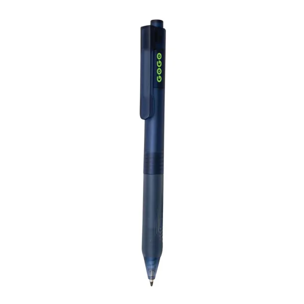  X9 frosted pen with silicon grip - XD Collection Navy Blue 