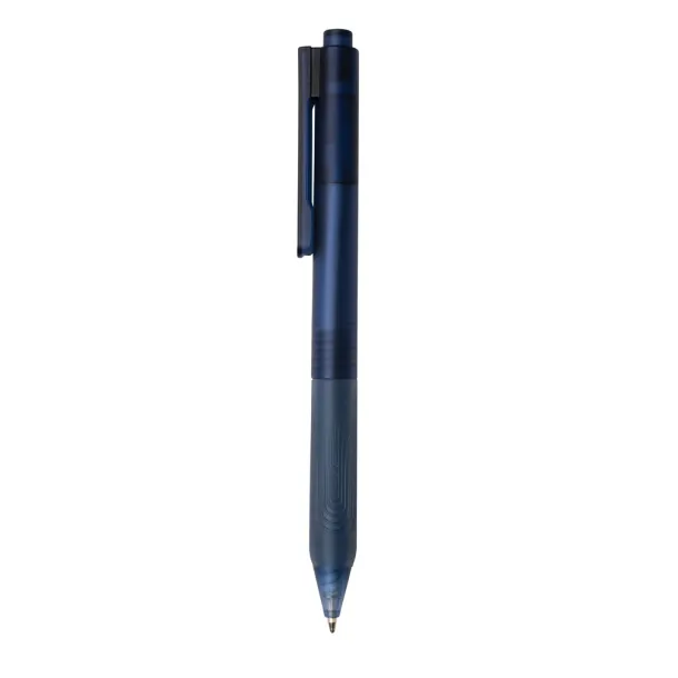  X9 frosted pen with silicon grip - XD Collection Navy Blue 