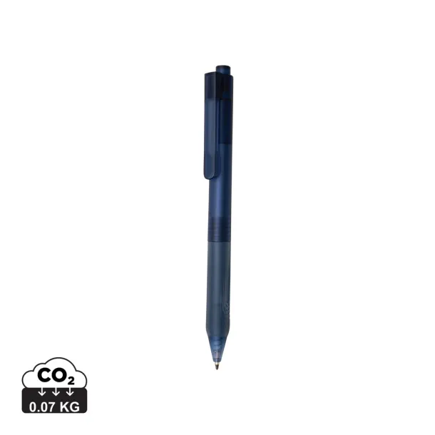  X9 frosted pen with silicon grip - XD Collection Navy Blue 