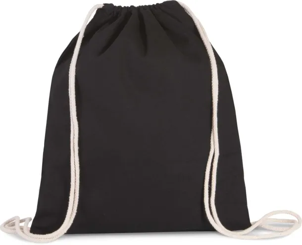  DRAWSTRING BAG WITH THICK STRAPS - Kimood Black