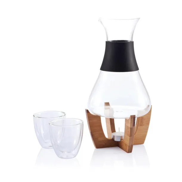  Glu mulled wine set with glasses Black Brown