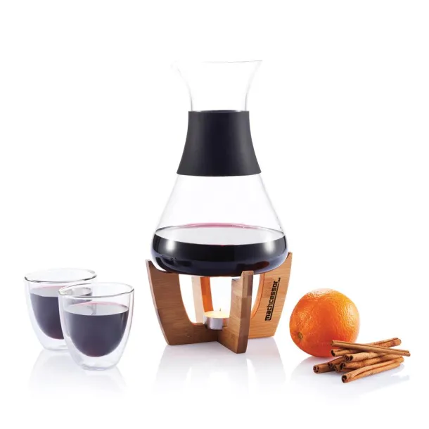  Glu mulled wine set with glasses Black Brown