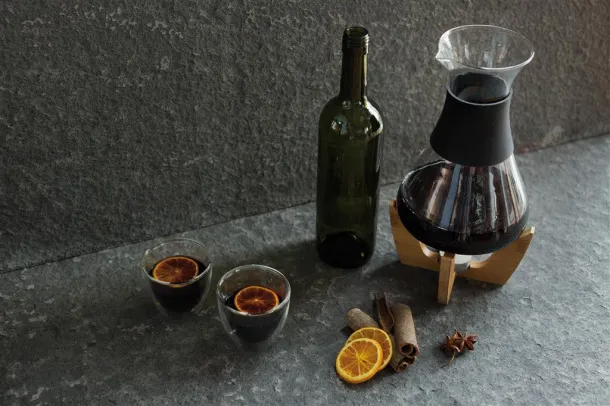  Glu mulled wine set with glasses Black Brown