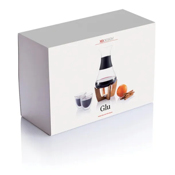  Glu mulled wine set with glasses Black Brown