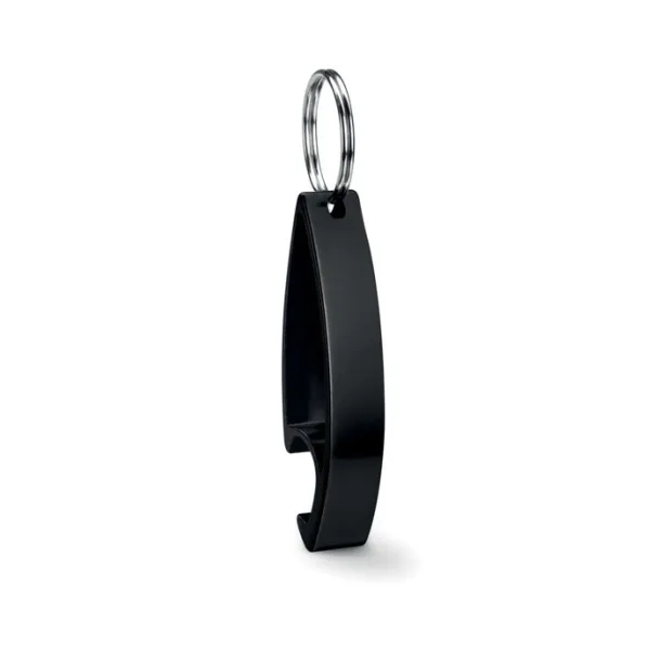 COLOUR TWICES Keyring bottle opener Black