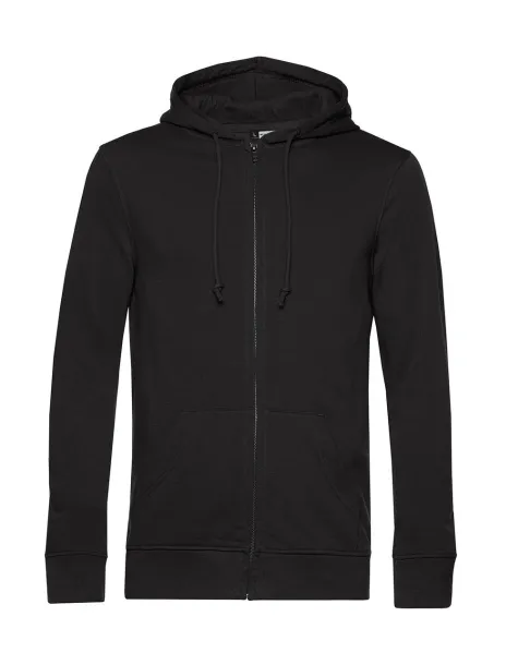  Hoodie od organskog pamuka s patentnim zatvaračem, 280 g/m² - B&C Black Pure