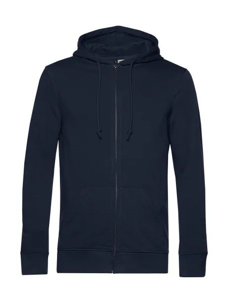  Hoodie od organskog pamuka s patentnim zatvaračem, 280 g/m² - B&C Mornarsko plava