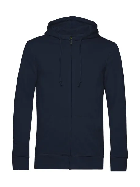  Hoodie od organskog pamuka s patentnim zatvaračem, 280 g/m² - B&C Mornarsko plava
