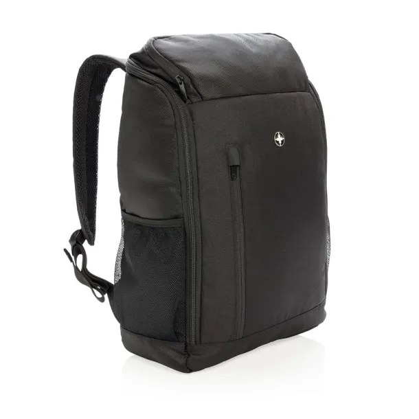  Swiss Peak AWARE™ easy access 15" laptop backpack - Swiss Peak Black 