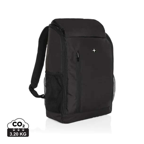  Swiss Peak AWARE™ easy access 15" laptop backpack - Swiss Peak Black 